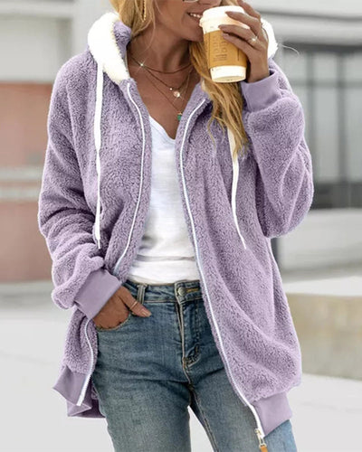 Ivy | Fleece Hoodie with Zipper - Warm and Comfortable