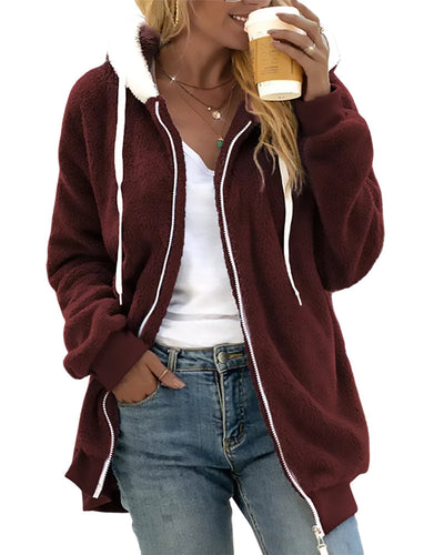 Ivy | Fleece Hoodie with Zipper - Warm and Comfortable