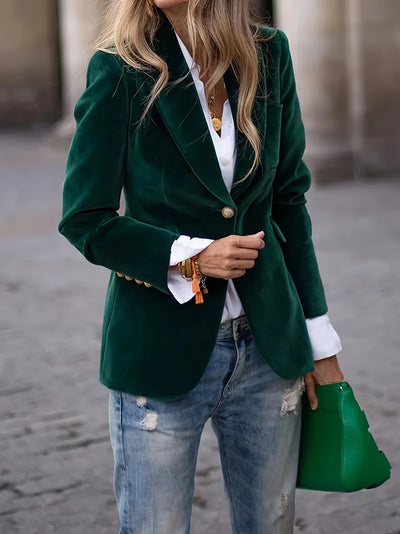 Carole™ | Elegant Velvet Blazer