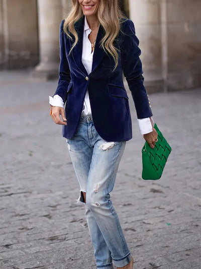 Carole™ | Elegant Velvet Blazer