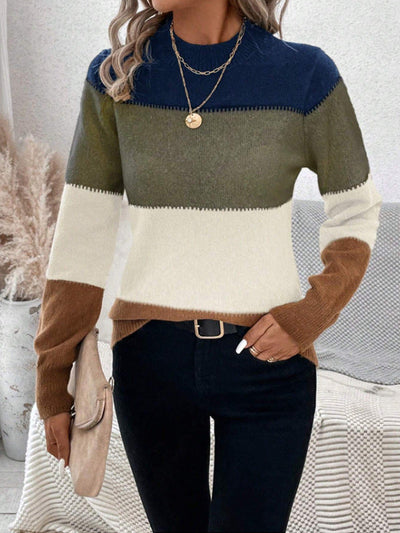 Zoey | Colorblock Knit Sweater