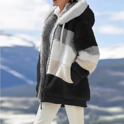London - Hooded Jacket, Long Sleeves and Wide Cut Zip