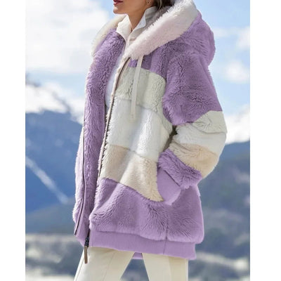 London - Hooded Jacket, Long Sleeves and Wide Cut Zip